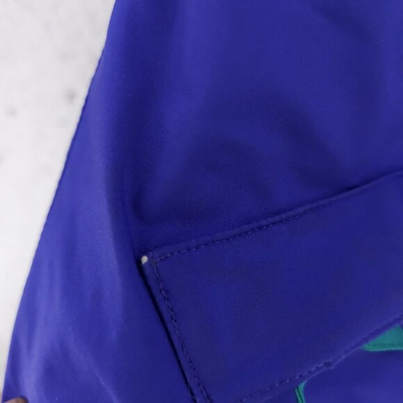 CABELAS Goretex Goose Down Hooded Jacket Purple Green Trim Women's XL - Picture 10 of 11